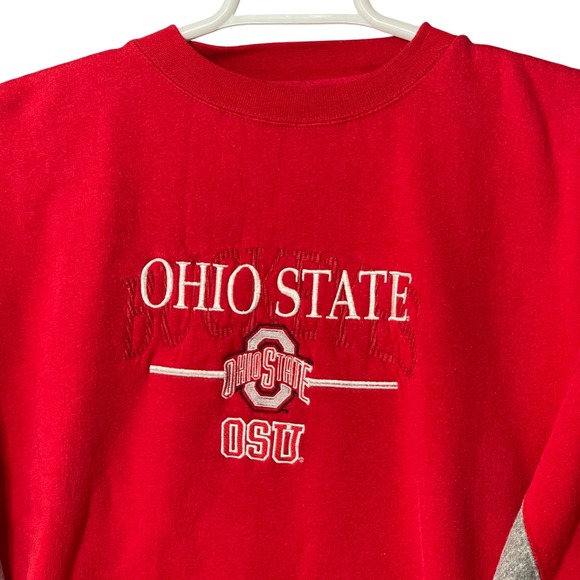 Crable Sportswear Other - Ohio State Buckeyes Sweatshirt Red Grey Embroidered OSU‎ Logo Mens XL